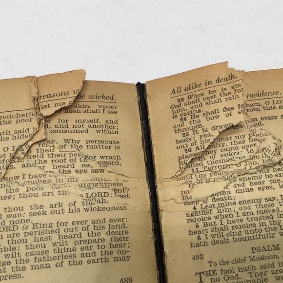 Antique English Bible Old and New Testament King James Version - Picture 6 of 9